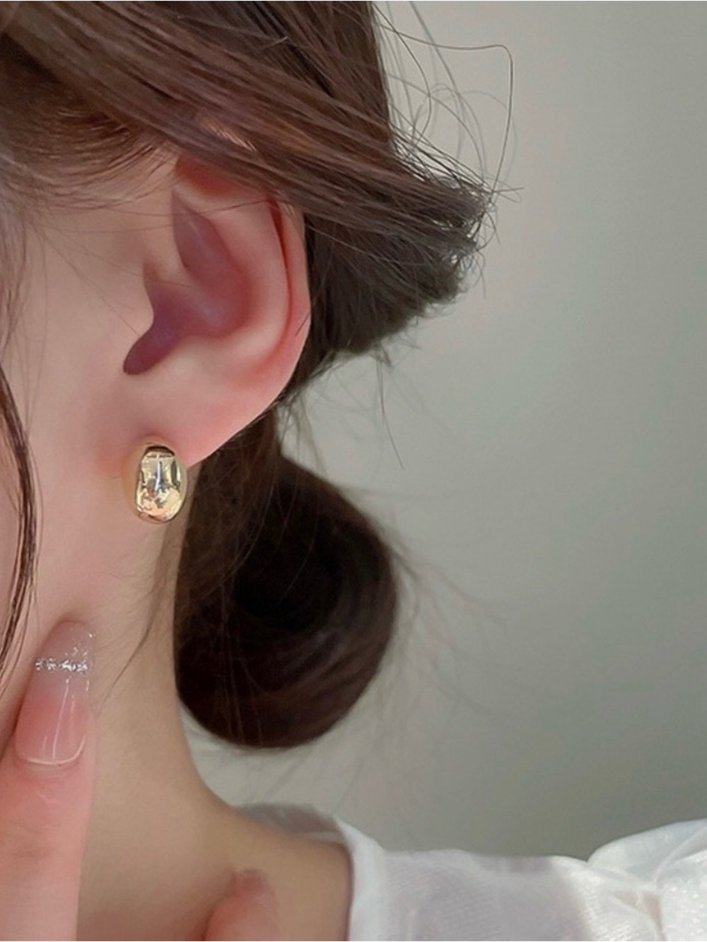 Gold Colored Contemporary Fashion Earring